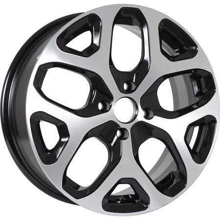 KDW KD1637 6,5x16 4*100 Et:50 Dia:60,1 Black_Front_Polished KDW KD1637 6,5x16 4*100 Et:50 Dia:60,1 Black_Front_Polished